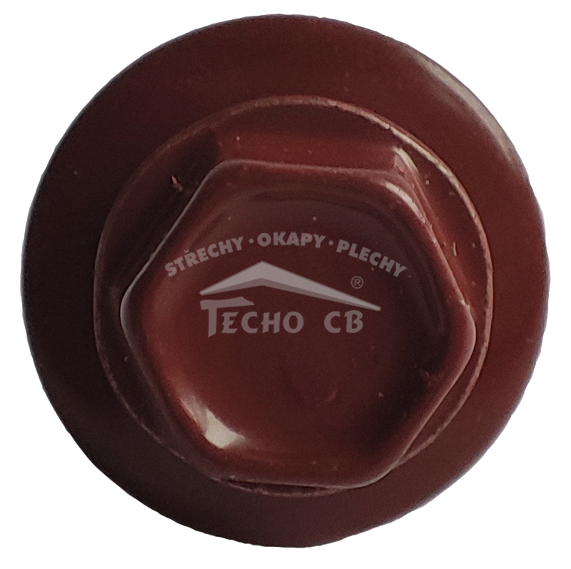 Farmářský šroub Tex 4,8 x 35 mm pozinkovaný barvený / lakovaný červenohnědá RAL 3009 20ks