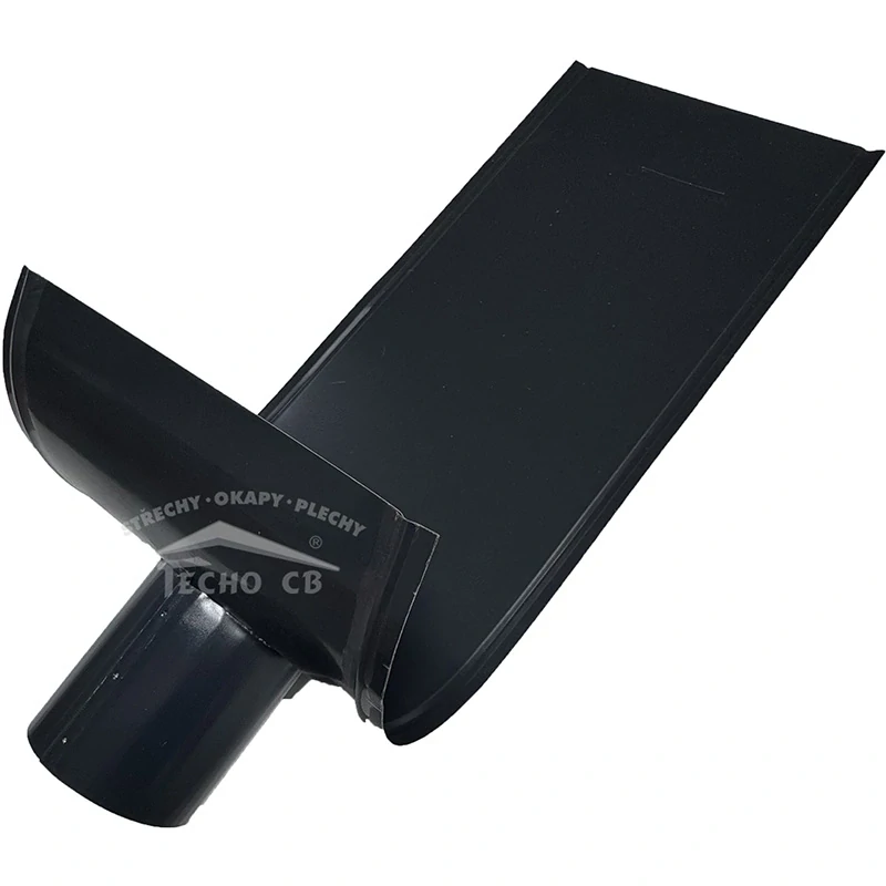 Kotlík šikmý k nástřešnímu žlabu pozinkovaný barvený / lakovaný hnědá RAL 8017