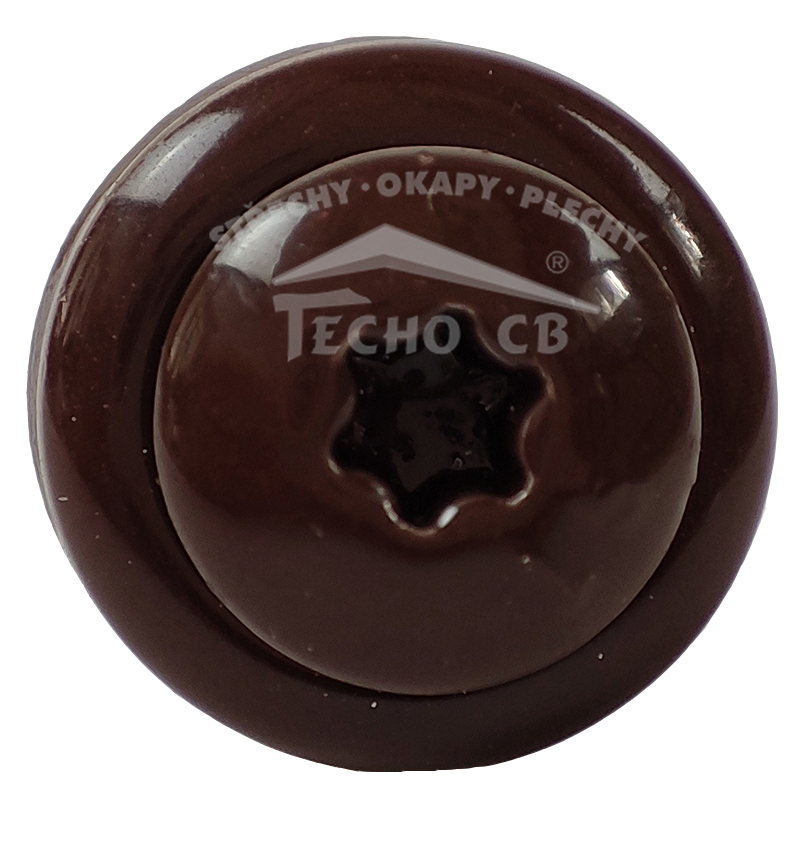 Klempířský šroub GTF P 4,8 x 35 mm pozinkovaný barvený / lakovaný hnědá RAL 8017 250ks