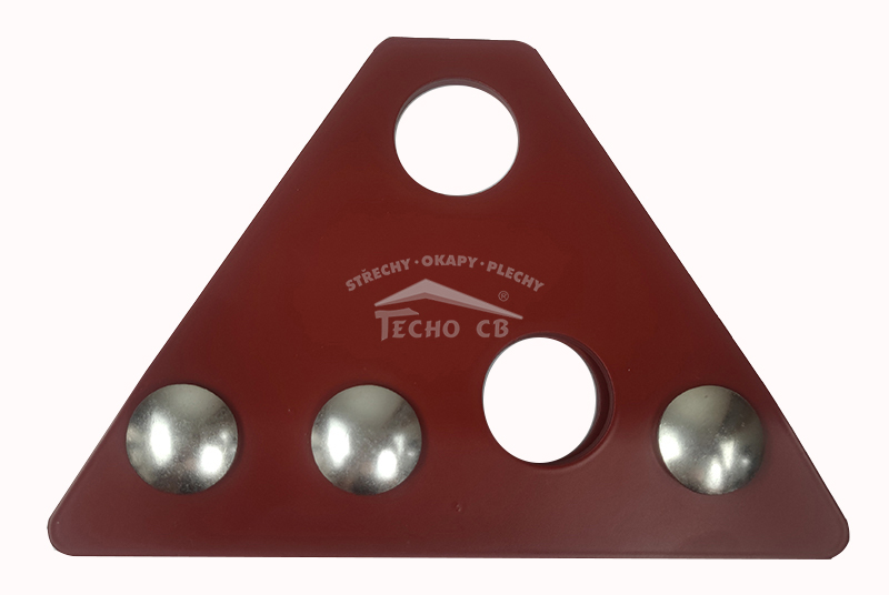 Držák 2 trubkového sněholamu cihlově červená RAL 8004