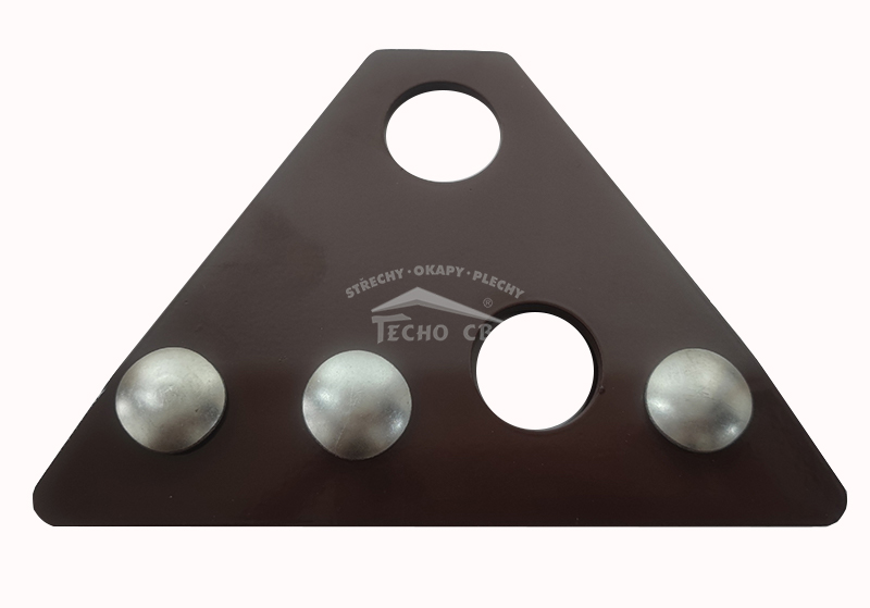 Držák 2 trubkového sněholamu cihlově červená RAL 8004